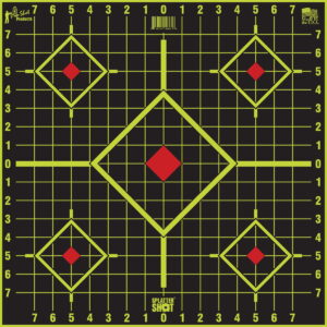 Pro-Shot 1775SI5PK SplatterShot Long Range Sight-In Black/Green Self-Adhesive Paper Impact Enhancement Bright Green Diamond 5 Pack