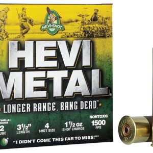 HEVI-Metal HS38504 HEVI-Metal Longer Range 12 Gauge 3.50" 1 1/2 oz 4 Shot 25 Per Box/10 Case