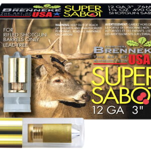 Brenneke SL123SUS SuperSabot 12Gauge 3" 1 1/8oz Sabot Slug Shot 5 Per Box/50 Case