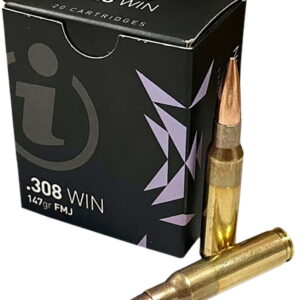 Ammo Inc IGMAN30820 Igman 308Win 147gr Full Metal Jacket 20 Per Box/50 Case