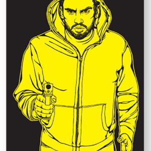 Birchwood Casey 37035 EZE-Scorer Silhouette Paper Hanging 23" x 35" Black/Yellow 5 Pack