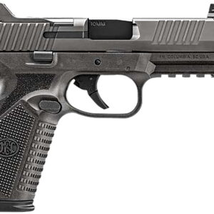 FN 66-101952 510 Tactical 10mm 22+1 4.71" Black Steel Threaded Barrel, Gray PVD Optic Cut/Serrated Stainless Steel Slide & Polymer Frame With Picatinny Rail, Interchangeable Backstrap Grip