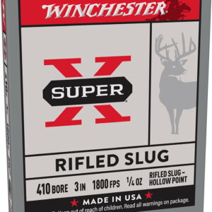 Winchester Ammo X413RS5 Super X 410 Gauge 3" 1/4 oz Rifled Slug Shot 5 Per Box/50 Case