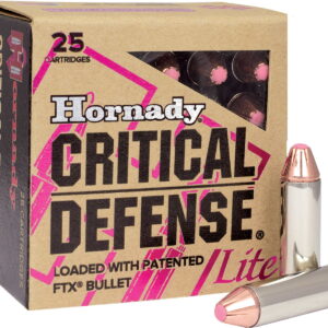 Hornady 90240 Critical Defense Lite 9mm Luger 100 gr Hornady Flex Tip eXpanding 25 Per Box/10 Case