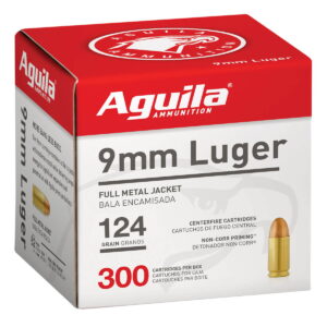 Aguila 1E092108 Target & Range Handgun 9mm Luger 124gr Full Metal Jacket 300 Per Box/4 Case