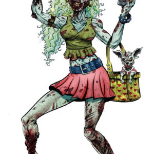 Birchwood Casey 35665 Darkotic Shopping Spree Zombie Valley Girl Paper Hanging Universal 12" x 18" Multi-Color Impact Enhancement Splatter 8 Per Pkg