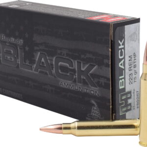 Hornady 80267 Black 223 Rem 75 gr Boat Tail Hollow Point 20 Per Box/10 Case