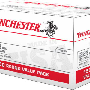 Winchester Ammo W223150 USA 223 Rem 55 gr Full Metal Jacket 150 Per Bx/ 4 Case Value Pack