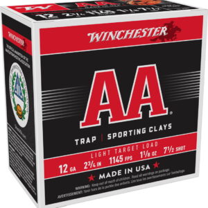 Winchester Ammo AA127 AA Light Target 12 Gauge 2.75" 1 1/8 oz 7.5 Shot 25 Per Box/10 Case
