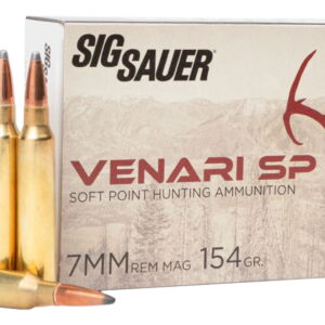 Sig Sauer V7MMSP15420 Venari 7mm Rem Mag 154 gr Soft Point 20 Per Box/10 Case