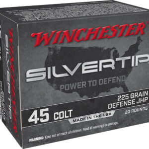 Winchester Ammo W45CST Silvertip 45 Colt 225 gr Jacket Hollow Point 20 Per Box/10 Case