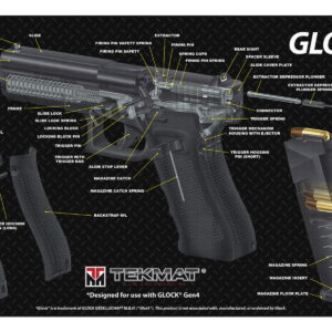TekMat TEKR17GLOCKCA Glock 3D Cutaway Cleaning Mat 11" x 17"