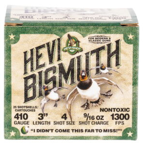 HEVI-Shot HS19004 HEVI-Bismuth 410 Gauge 3" 9/16 oz Bismuth 4 Shot 25 Per Box/10 Case