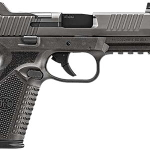 FN 66-101950 510 Tactical 10mm 10+1 4.71" Black Steel Threaded Barrel, Gray PVD Optic Cut/Serrated Stainless Steel Slide & Polymer Frame With Picatinny Rail, Interchangeable Backstrap Grip