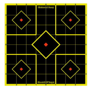 Birchwood Casey 34112 Shoot-N-C Reactive Target Self-Adhesive Paper Multi Color 5-Diamond Includes Pasters 15 Per Pkg