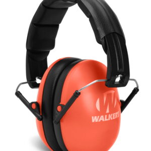 Walker's GWPYWFM2COR Folding Muff 23 dB Over the Head Coral/Black Polymer Fits Youth/Women