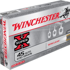 Winchester Ammo WC452 Super X 45 ACP 230 gr Winclean Brass Enclosed Base 50 Per Box/10 Case