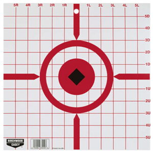 Birchwood Casey 37210 Rigid Sight-In Crosshair Hanging Tagboard 12" Black/White 10 Pack