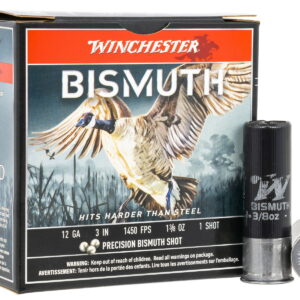 Winchester Ammo SWB1231 Bismuth 12 Gauge 3" 1 3/8 oz Tin Plated Bismuth 1 Shot 25 Per Box/10 Case