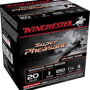 Winchester Ammo X203PH6 Super Pheasant Magnum High Brass 20 Gauge 3" 1 1/4 oz 6 Shot 25 Bx/ 10 Case