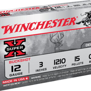 Winchester Ammo XB12300 Super X 12 Gauge 3" 15 Pellets 00 Buck Shot 5 Bx/ 50 Case