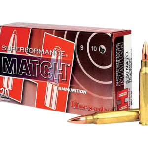 Hornady 81264 Superformance Match 5.56x45mm NATO 75 gr Boat Tail Hollow Point 20 Per Box/10 Case
