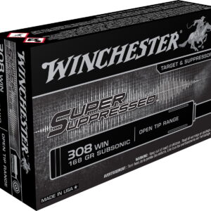 Winchester Ammo SUP308 Super Suppressed 308 Win 168 gr Open Tip Range 20 Per Box/10 Case