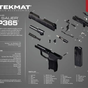 TekMat TEKR20SIGP365 Ultra 20 Sig P365 Sig P365 Parts Diagram 15"x20"