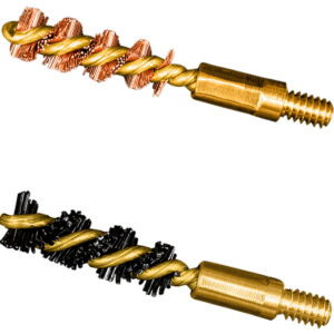 Otis FG317NB Bore Brush Set 17 HMR/177 Cal/177 WSM 5-40" Thread 1" Long Bronze/Nylon Bristles 2 Per Pkg