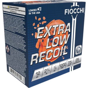 Fiocchi 1278OZ75 Exacta Target Low Recoil Trainer 12Gauge 2.75" 7/8oz 7.5Shot 25 Per Box/10 Case