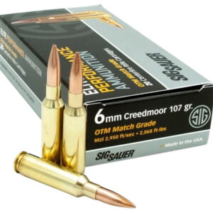 Sig Sauer E6MMCM220 Marksman Elite 6mm Creedmoor 107 gr Open Tip Match 20 Per Box/10 Case