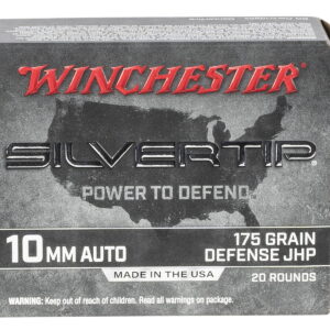 Winchester Ammo W10MMST Super X 10mm Auto 175 gr Silvertip Jacket Hollow Point 20 Per Box/10 Case