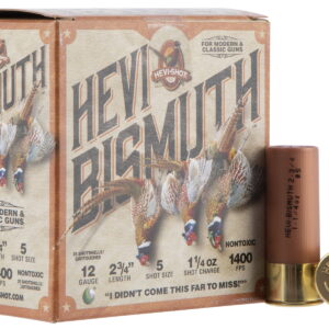 HEVI-Shot HS14715 HEVI-Bismuth Upland 12 Gauge 2.75" 1 1/4 oz Bismuth 5 Shot 25 Per Box/10 Case