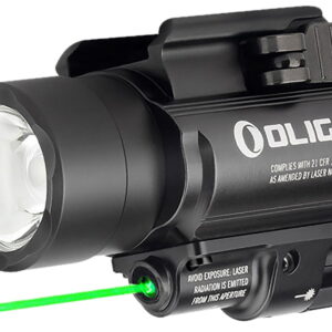 Olightstore USA Inc BALDRPROBK1 Baldr Pro Black Anodized 300/500/1,350 Lumens White LED Green Laser
