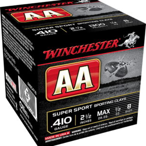 Winchester Ammo AASC418VP AA Sporting Clay 410 Gauge 2.50" 1/2 oz 8 Shot 100 Per Box/5 Case