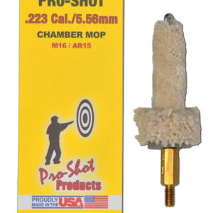 Pro-Shot MPCH223 Chamber Mop Military Style .223 Rem/5.56x45mm NATO AR Platform #8-32 Thread 100% Cotton Mop Brass Core