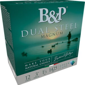 B&p Ammunition 12B4DS23 Dual Steel 12Gauge 3" 1 1/4oz 2/3Shot 10 Per Box/10 Case