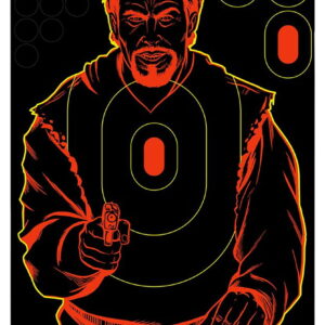 Birchwood Casey 34647 Shoot-N-C Reactive Target Bad Guy Silhouette Adhesive Paper Target 12" x 18" 12 Per Pkg