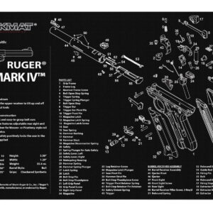 TekMat TEKR17RUGERMK4 Ruger Mark IV Cleaning Mat Ruger Mark IV Parts Diagram 11" x 17"