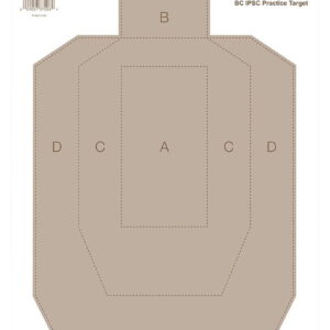 Birchwood Casey 37018 EZE-Scorer IPSC Paper Hanging Universal 12" x 18" Tan 100 Per Pkg