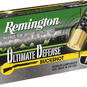 Remington Ammunition 20713 Ultimate Defense Buckshot 12 Gauge 2.75" 00 Buck Shot 5 Per Box/20 Cs