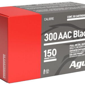 Aguila 1E300110 Target & Range Rifle 300Blackout 150gr Full Metal Jacket Boat Tail 50 Per Box/20 Case