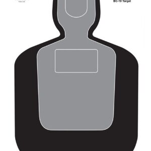 Birchwood Casey 37007 EZE-Scorer BC-19 Silhouette Paper Hanging Universal 12" x 18" Black/Gray/White 100 Per Pkg