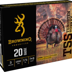 Browning Ammo B193922030 TSS Tungsten Turkey 20Gauge 3" 1 1/2oz Tungsten 7/9Shot 5 Per Box/10 Case