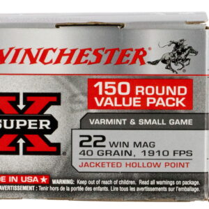 Winchester Ammo X22MH150 Super X 22 WMR 40 gr Jacket Hollow Point 150 Per Box/10 Case
