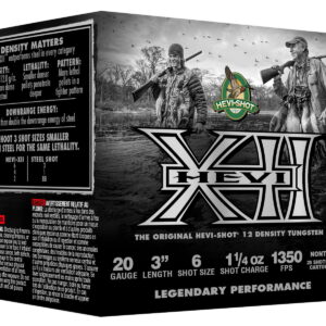HEVI-Shot HS53206 HEVI-XII 20 Gauge 3" 1 1/4 oz Tungsten 6 Shot 25 Per Box/10 Case