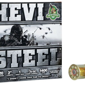 HEVI-Shot HS62001 HEVI-Steel 20 Gauge 3" 7/8 oz 1 Shot 25 Per Box/10 Case