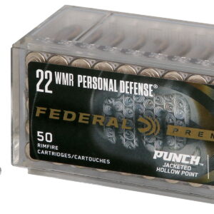 Federal PD22WMR1 Premium Personal Defense Punch 22WMR 45gr Jacketed Hollow Point 50 Per Box/60 Case
