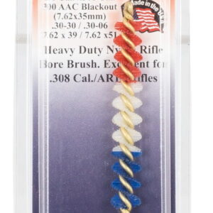 Pro-Shot PSR30 Patriot Series Bore Brush .30/ .308/ .300 Blackout/ 7.62mm Cal Rifle #8-32 Thread Nylon Bristles Brass Core