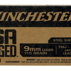 Winchester Ammo WIN9SV USA Forged 9mm Luger 115 gr Full Metal Jacket 50 Per Box/10 Case